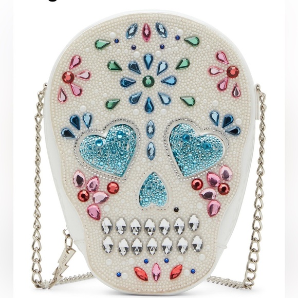 Betsey Johnson Handbags - 🔥☠️NWT-BETSEY JOHNSON STUNNING BONE-JOUR RHINESTONE CROSSBODY 🔥☠️